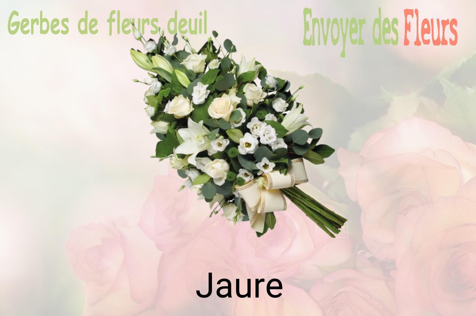 Gerbe de fleurs de deuil livrée à Jaure